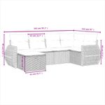 Casa si Gradina - Gradina si terasa - Mobilier exterior - Seturi mobila gradina - Set canapele de gradina, 6 piese, cu perne, bej, poliratan - Infinity.ro