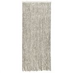 Casa si Gradina - Textile si covoare - Perdele si draperii - Perdele - Perdea pentru insecte gri deschis si gri inchis90x200cm chenille - Infinity.ro