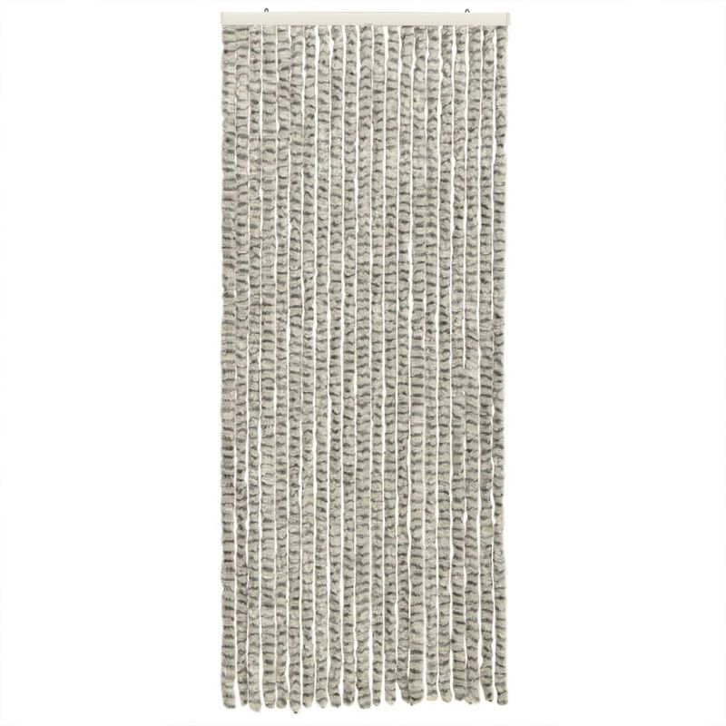 Casa si Gradina - Textile si covoare - Perdele si draperii - Perdele - Perdea pentru insecte gri deschis si gri inchis90x200cm chenille - Infinity.ro