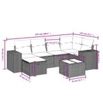 Casa si Gradina - Gradina si terasa - Mobilier exterior - Seturi mobila gradina - Set canapele de gradina cu perne, 7 piese, negru, poliratan - Infinity.ro