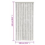 Casa si Gradina - Textile si covoare - Perdele si draperii - Perdele - Perdea pentru insecte, gri deschis si alb, 100x220 cm, chenille - Infinity.ro