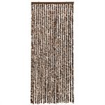 Casa si Gradina - Textile si covoare - Perdele si draperii - Perdele - Perdea pentru insecte, maro si alb, 100x230 cm, chenille - Infinity.ro