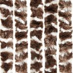 Casa si Gradina - Textile si covoare - Perdele si draperii - Perdele - Perdea pentru insecte, maro si alb, 100x230 cm, chenille - Infinity.ro
