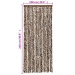 Casa si Gradina - Textile si covoare - Perdele si draperii - Perdele - Perdea pentru insecte, maro si alb, 100x230 cm, chenille - Infinity.ro