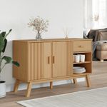 Casa si Gradina - Mobilier - Comode si corpuri - Comode - Dulap "OLDEN", maro, 114x43x73,5 cm, lemn masiv pin - Infinity.ro