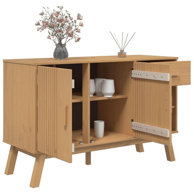 Casa si Gradina - Mobilier - Comode si corpuri - Comode - Dulap "OLDEN", maro, 114x43x73,5 cm, lemn masiv pin - Infinity.ro