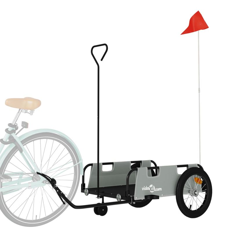 Sport si Outdoor - Ciclism - Accesorii pentru biciclete - Remorci biciclete - Remorca de bicicleta, textil oxford și fier, mărime 124x64.5x36 cm - Infinity.ro