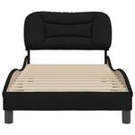 Casa si Gradina - Mobilier - Paturi si accesorii - Paturi - Cadru de pat cu tablie, negru, 90x190 cm, textil - Infinity.ro