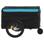 Sport si Outdoor - Ciclism - Accesorii pentru biciclete - Remorci biciclete - Remorca pentru biciclete, negru și albastru, 30 kg, fier, mărime 124x53x45 cm - Infinity.ro