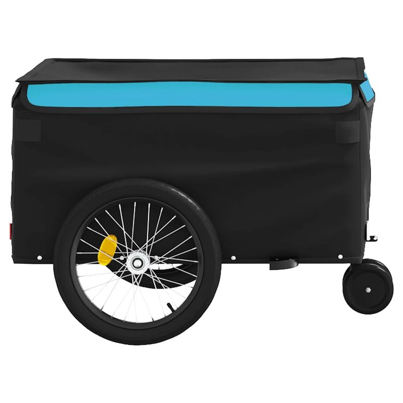 Sport si Outdoor - Ciclism - Accesorii pentru biciclete - Remorci biciclete - Remorca pentru biciclete, negru și albastru, 30 kg, fier, mărime 124x53x45 cm - Infinity.ro