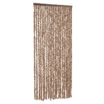 Casa si Gradina - Textile si covoare - Perdele si draperii - Perdele - Perdea pentru insecte, bej si maro inchis, 100x220 cm, chenille - Infinity.ro