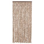 Casa si Gradina - Textile si covoare - Perdele si draperii - Perdele - Perdea pentru insecte, bej si maro inchis, 100x220 cm, chenille - Infinity.ro