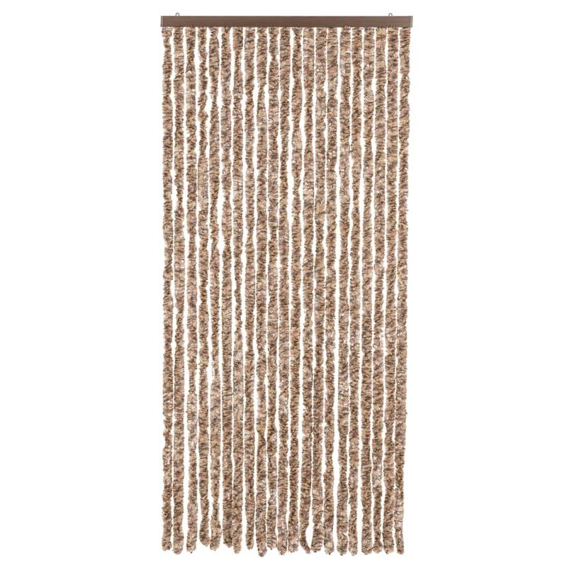 Casa si Gradina - Textile si covoare - Perdele si draperii - Perdele - Perdea pentru insecte, bej si maro inchis, 100x220 cm, chenille - Infinity.ro