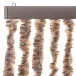 Casa si Gradina - Textile si covoare - Perdele si draperii - Perdele - Perdea pentru insecte, bej si maro inchis, 100x220 cm, chenille - Infinity.ro