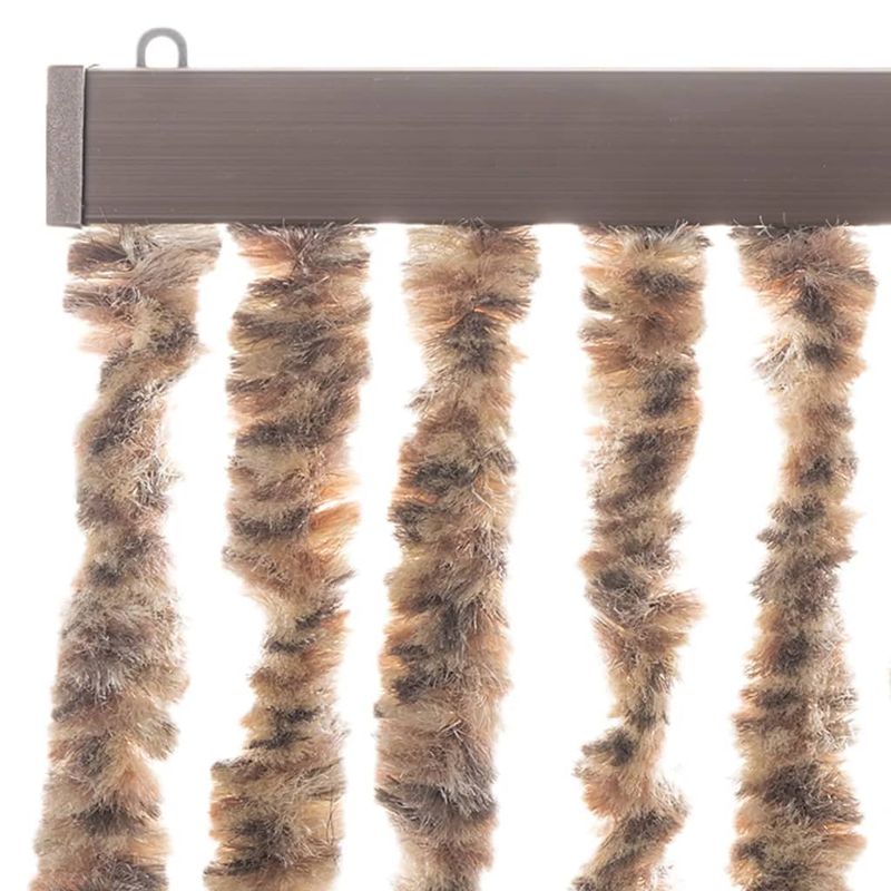 Casa si Gradina - Textile si covoare - Perdele si draperii - Perdele - Perdea pentru insecte, bej si maro inchis, 100x220 cm, chenille - Infinity.ro