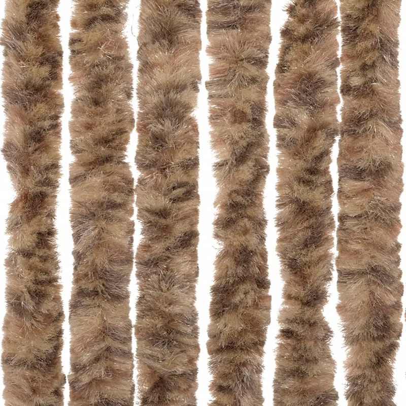 Casa si Gradina - Textile si covoare - Perdele si draperii - Perdele - Perdea pentru insecte, bej si maro inchis, 100x220 cm, chenille - Infinity.ro
