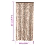 Casa si Gradina - Textile si covoare - Perdele si draperii - Perdele - Perdea pentru insecte, bej si maro inchis, 100x220 cm, chenille - Infinity.ro
