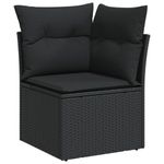 Casa si Gradina - Gradina si terasa - Mobilier exterior - Canapele si fotolii gradina - Set mobilier de gradina cu perne, 9 piese, negru, poliratan - Infinity.ro