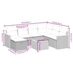 Casa si Gradina - Gradina si terasa - Mobilier exterior - Seturi mobila gradina - Set canapele de gradina cu perne, 8 piese, gri, poliratan - Infinity.ro