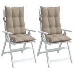 Casa si Gradina - Textile si covoare - Perne si pilote - Perne decorative - Perne scaun cu spatar inalt, 2 buc, gri taupe, tesatura Oxford - Infinity.ro