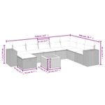 Casa si Gradina - Gradina si terasa - Mobilier exterior - Seturi mobila gradina - Set mobilier de gradina cu perne, 9 piese, negru, poliratan - Infinity.ro