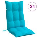 Casa si Gradina - Textile si covoare - Perne si pilote - Perne decorative - Perne scaun cu spatar inalt, 4 buc, turcoaz, tesatura Oxford - Infinity.ro