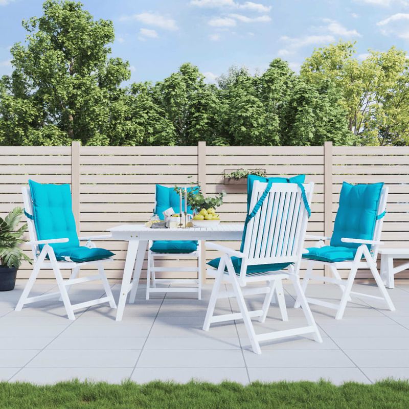 Casa si Gradina - Textile si covoare - Perne si pilote - Perne decorative - Perne scaun cu spatar inalt, 4 buc, turcoaz, tesatura Oxford - Infinity.ro