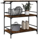Casa si Gradina - Mobilier - Comode si corpuri - Corpuri bucatarie - Carucior de bucatarie stejar fumuriu 100,5x50x105 cm lemn - Infinity.ro
