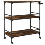 Casa si Gradina - Mobilier - Comode si corpuri - Corpuri bucatarie - Carucior de bucatarie stejar fumuriu 100,5x50x105 cm lemn - Infinity.ro