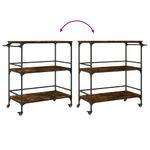 Casa si Gradina - Mobilier - Comode si corpuri - Corpuri bucatarie - Carucior de bucatarie stejar fumuriu 100,5x50x105 cm lemn - Infinity.ro