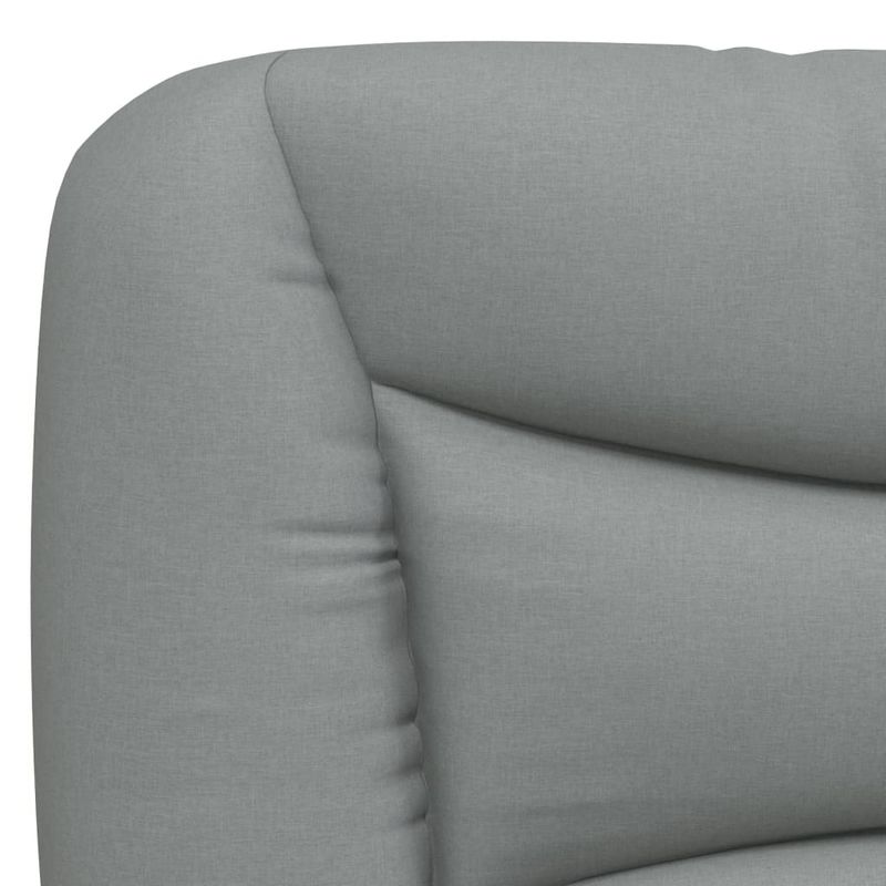 Casa si Gradina - Mobilier - Paturi si accesorii - Paturi - Cadru de pat cu tablie, gri deschis, 100x200 cm, textil - Infinity.ro