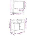 Casa si Gradina - Mobilier - Seturi de mobilier - Seturi baie - Set mobilier de baie, 2 piese, stejar fumuriu, lemn prelucrat - Infinity.ro