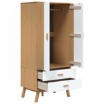 Casa si Gradina - Mobilier - Dulapuri si sifoniere - Sifoniere - Sifonier "OLDEN", alb/maro, 76,5x53x172 cm, lemn masiv pin - Infinity.ro