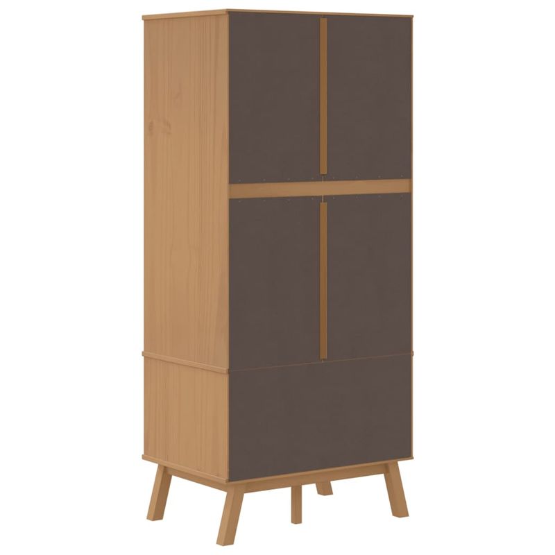 Casa si Gradina - Mobilier - Dulapuri si sifoniere - Sifoniere - Sifonier "OLDEN", alb/maro, 76,5x53x172 cm, lemn masiv pin - Infinity.ro