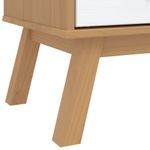 Casa si Gradina - Mobilier - Dulapuri si sifoniere - Sifoniere - Sifonier "OLDEN", alb/maro, 76,5x53x172 cm, lemn masiv pin - Infinity.ro