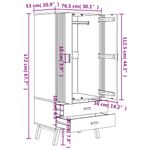 Casa si Gradina - Mobilier - Dulapuri si sifoniere - Sifoniere - Sifonier "OLDEN", alb/maro, 76,5x53x172 cm, lemn masiv pin - Infinity.ro