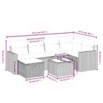 Casa si Gradina - Gradina si terasa - Mobilier exterior - Seturi mobila gradina - Set canapele de gradina cu perne, 7 piese, negru, poliratan - Infinity.ro