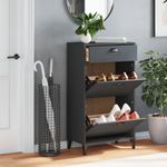 Casa si Gradina - Mobilier - Organizare si depozitare - Organizator incaltaminte - Pantofar „VIKEN”, gri antracit, lemn masiv de pin - Infinity.ro