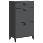 Casa si Gradina - Mobilier - Organizare si depozitare - Organizator incaltaminte - Pantofar „VIKEN”, gri antracit, lemn masiv de pin - Infinity.ro