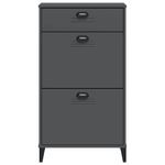 Casa si Gradina - Mobilier - Organizare si depozitare - Organizator incaltaminte - Pantofar „VIKEN”, gri antracit, lemn masiv de pin - Infinity.ro