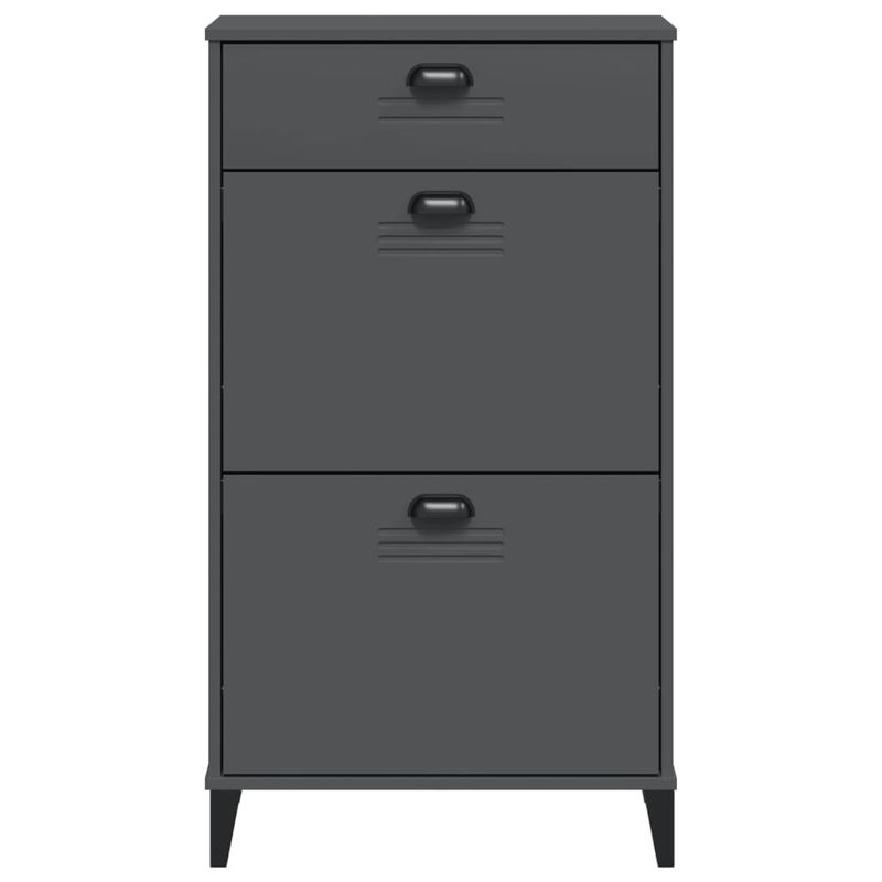 Casa si Gradina - Mobilier - Organizare si depozitare - Organizator incaltaminte - Pantofar „VIKEN”, gri antracit, lemn masiv de pin - Infinity.ro