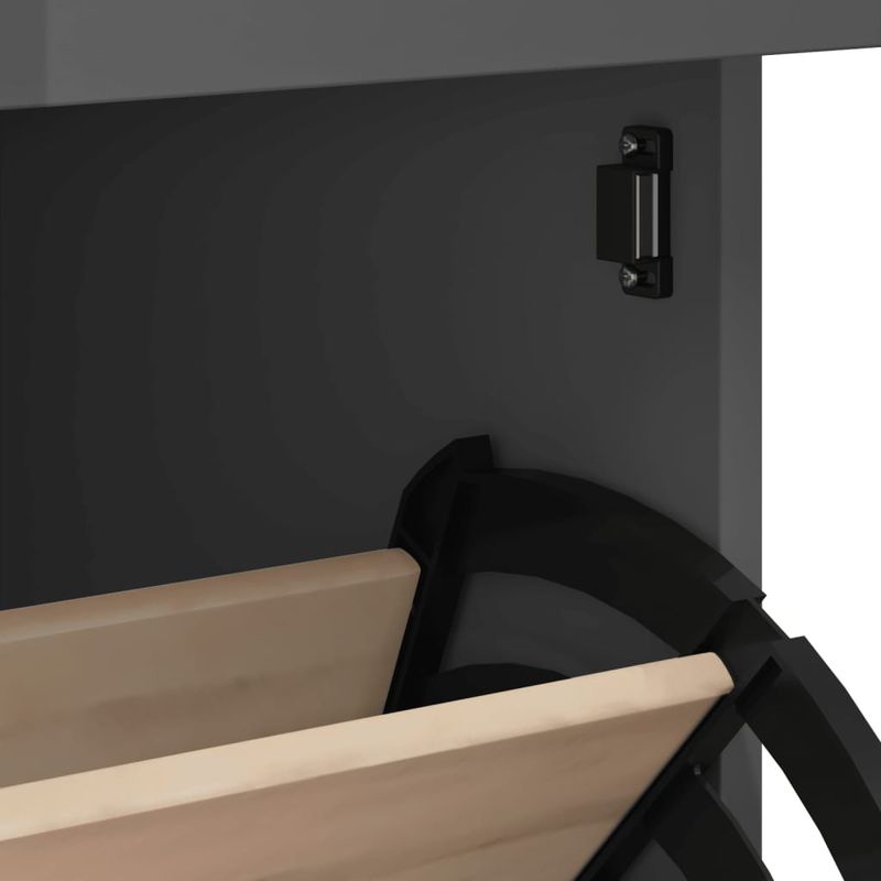 Casa si Gradina - Mobilier - Organizare si depozitare - Organizator incaltaminte - Pantofar „VIKEN”, gri antracit, lemn masiv de pin - Infinity.ro