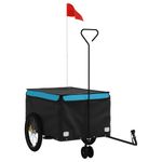 Sport si Outdoor - Ciclism - Accesorii pentru biciclete - Remorci biciclete - Remorca pentru biciclete, negru și albastru, 45 kg, fier, mărime 137x68x59 cm - Infinity.ro