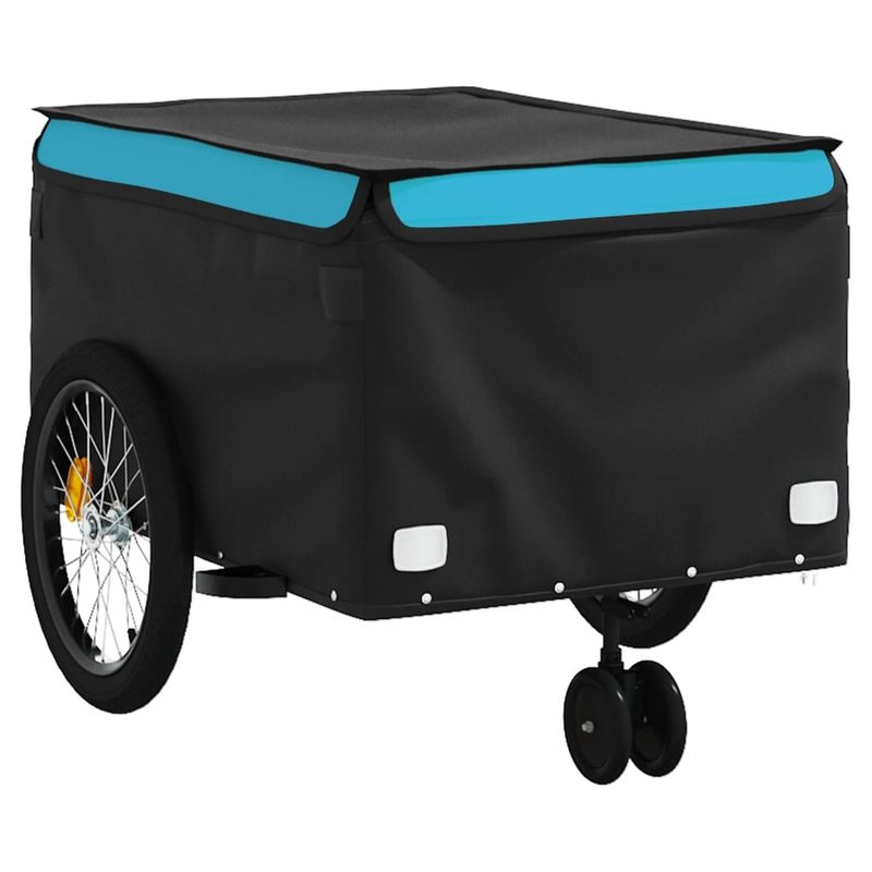 Sport si Outdoor - Ciclism - Accesorii pentru biciclete - Remorci biciclete - Remorca pentru biciclete, negru și albastru, 45 kg, fier, mărime 137x68x59 cm - Infinity.ro
