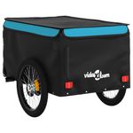 Sport si Outdoor - Ciclism - Accesorii pentru biciclete - Remorci biciclete - Remorca pentru biciclete, negru și albastru, 45 kg, fier, mărime 137x68x59 cm - Infinity.ro