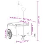 Sport si Outdoor - Ciclism - Accesorii pentru biciclete - Remorci biciclete - Remorca pentru biciclete, negru și albastru, 45 kg, fier, mărime 137x68x59 cm - Infinity.ro