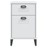 Casa si Gradina - Mobilier - Comode si corpuri - Noptiere - Noptiera „VIKEN”, alb, lemn masiv de pin - Infinity.ro