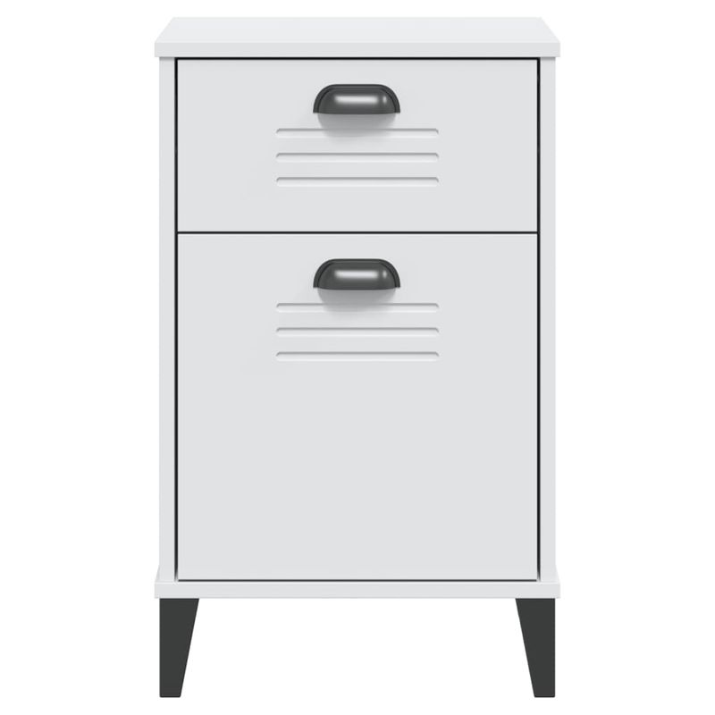 Casa si Gradina - Mobilier - Comode si corpuri - Noptiere - Noptiera „VIKEN”, alb, lemn masiv de pin - Infinity.ro