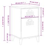 Casa si Gradina - Mobilier - Comode si corpuri - Noptiere - Noptiera „VIKEN”, alb, lemn masiv de pin - Infinity.ro