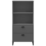 Casa si Gradina - Mobilier - Biblioteci si rafturi - Biblioteci - Biblioteca „VIKEN”, gri antracit, 60x35x123 cm, lemn masiv pin - Infinity.ro